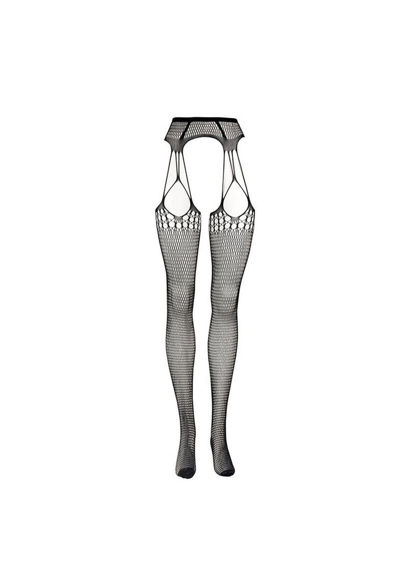 Le Desir Shredded Suspender Pantyhose