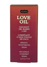 Love Oil Coconut Based Lubricant .50oz Mini Bottle with Dropper