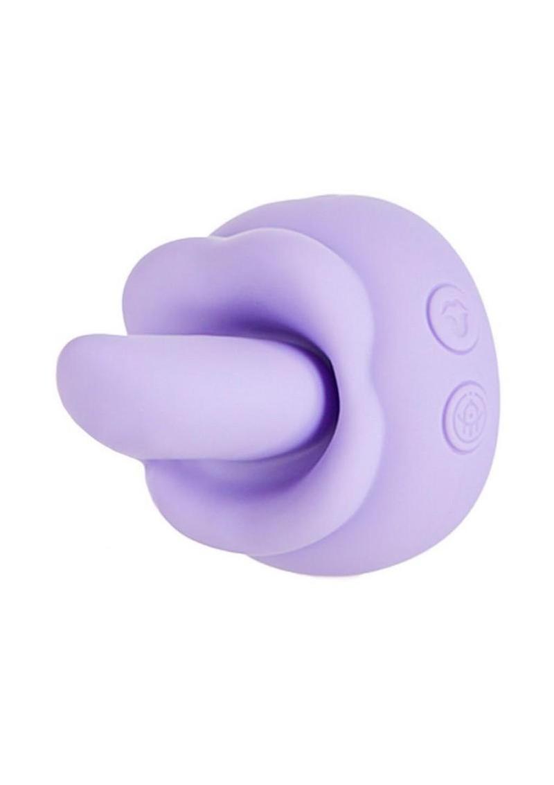 M'lady Rotating Tongue Silicone Rechargeable Clitoral Stimulator - Lilac/Purple