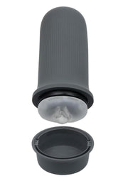 Milk Master Grip-N-Stroke Pussy Rechargeable Silicone Masturbator - Black