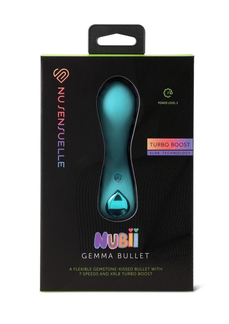 Nu Sensuelle Nubii Turbo Rechargeable Silicone Bullet Vibrator - Blue