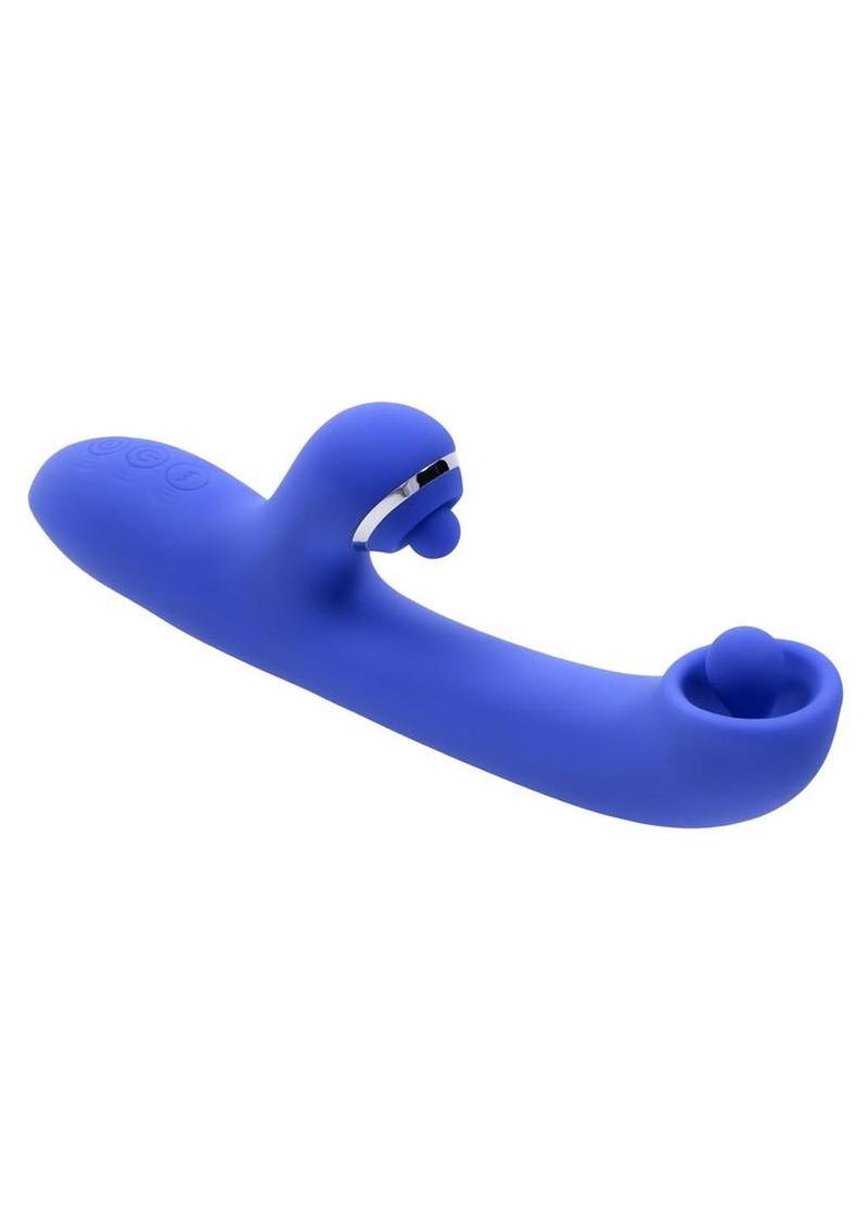 Oh Gee Rechargeable Silicone G-Spot Vibrator - Blue