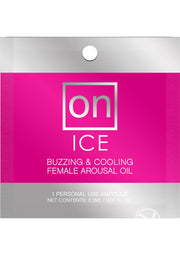 On Ice Buzzing and Cooling Female Arousal Oil - .01oz - 24 Per Refill