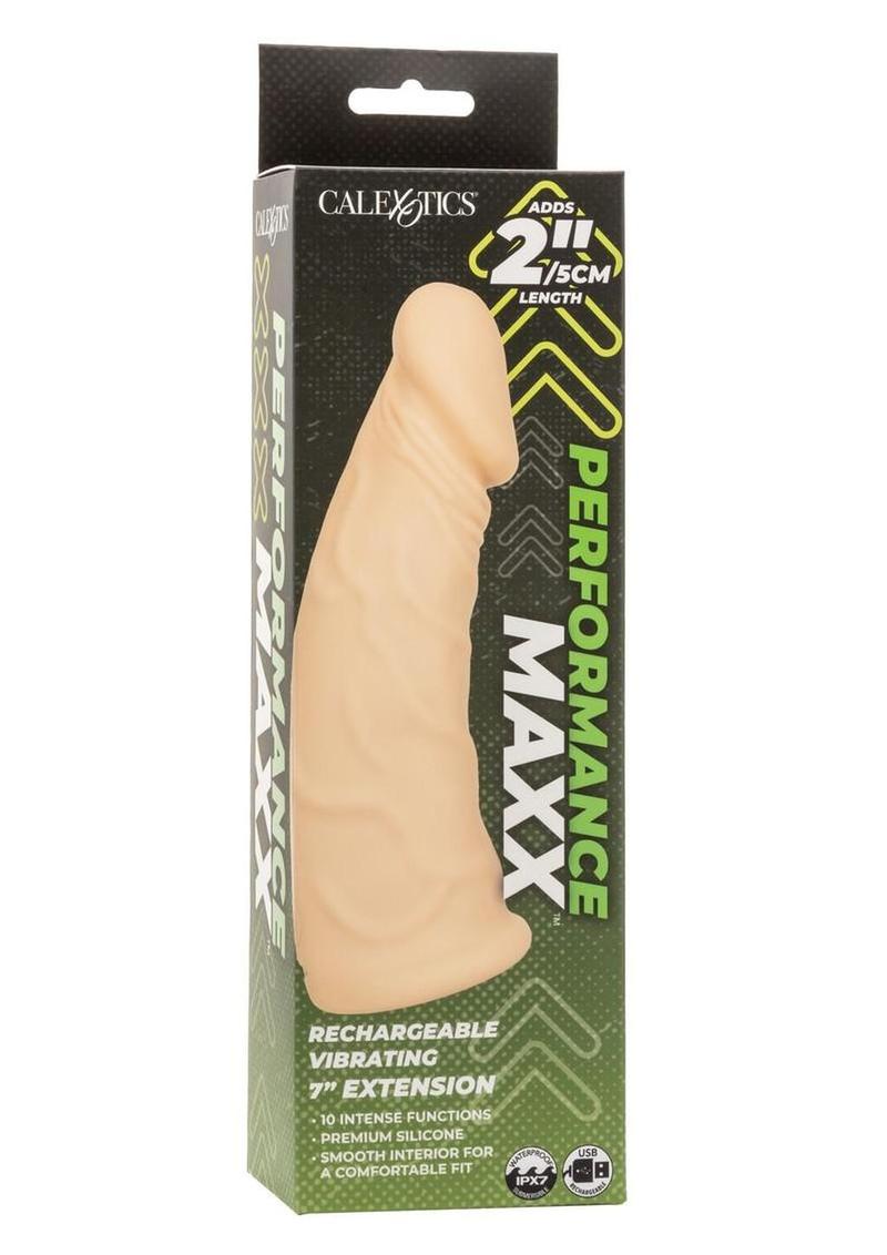 Performance Maxx Rechargeable Vibrating Extension - Vanilla - 7in