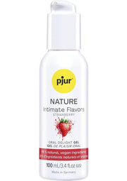 Pjur Nature Intimate Flavors Water Based Lubricant 3.4oz - Strawberry