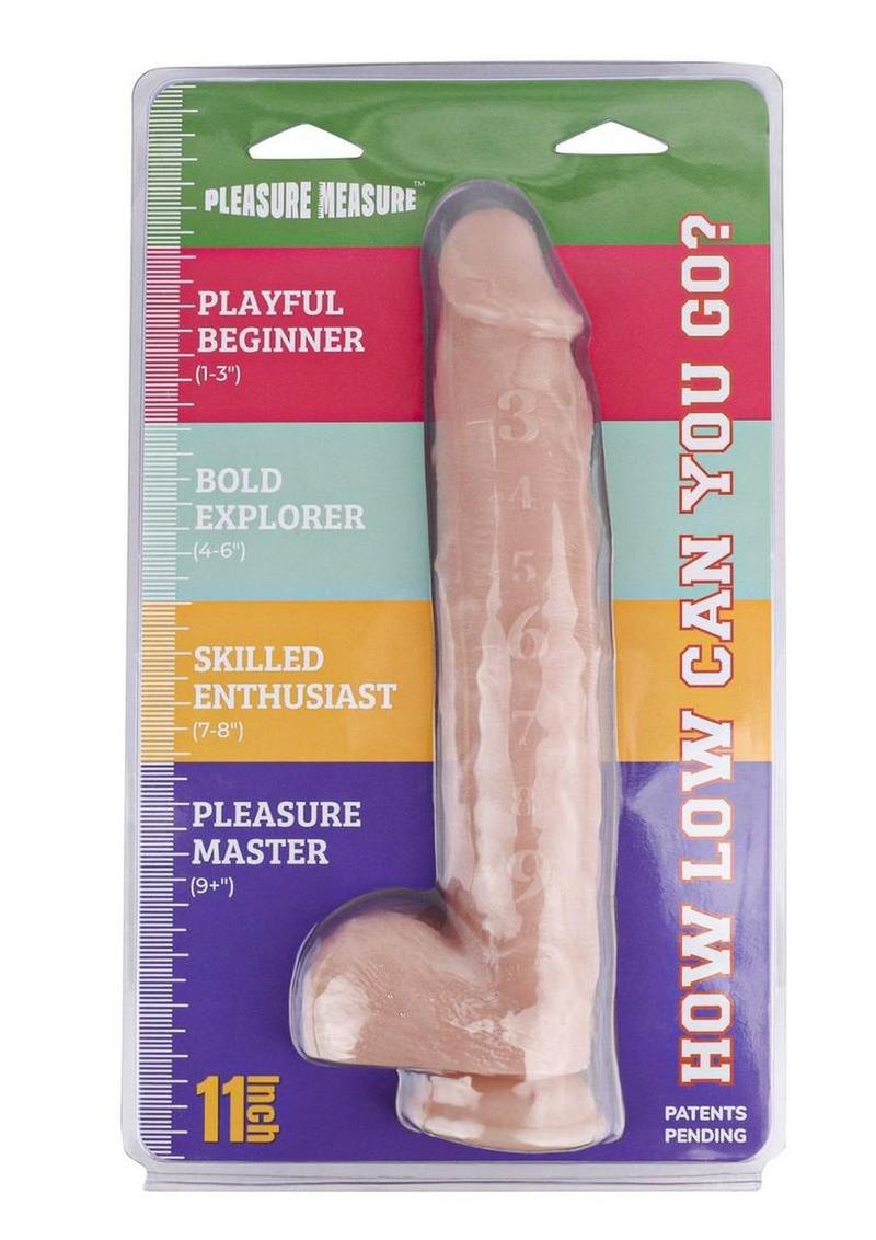 Pleasure Measure Pvc Dildo - Vanilla - 11in