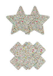 Pretty Pasties Star and Cross - Glow In The Dark/Multicolor