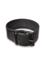 Prowler Red Leather Buckle Bicep Band - Black - Medium
