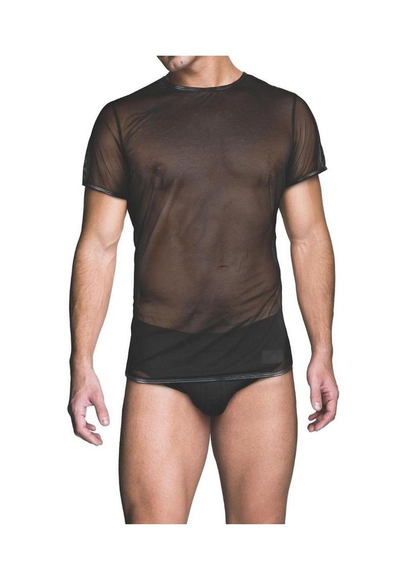 Prowler Red Mesh Tee Shirt - Black - Medium