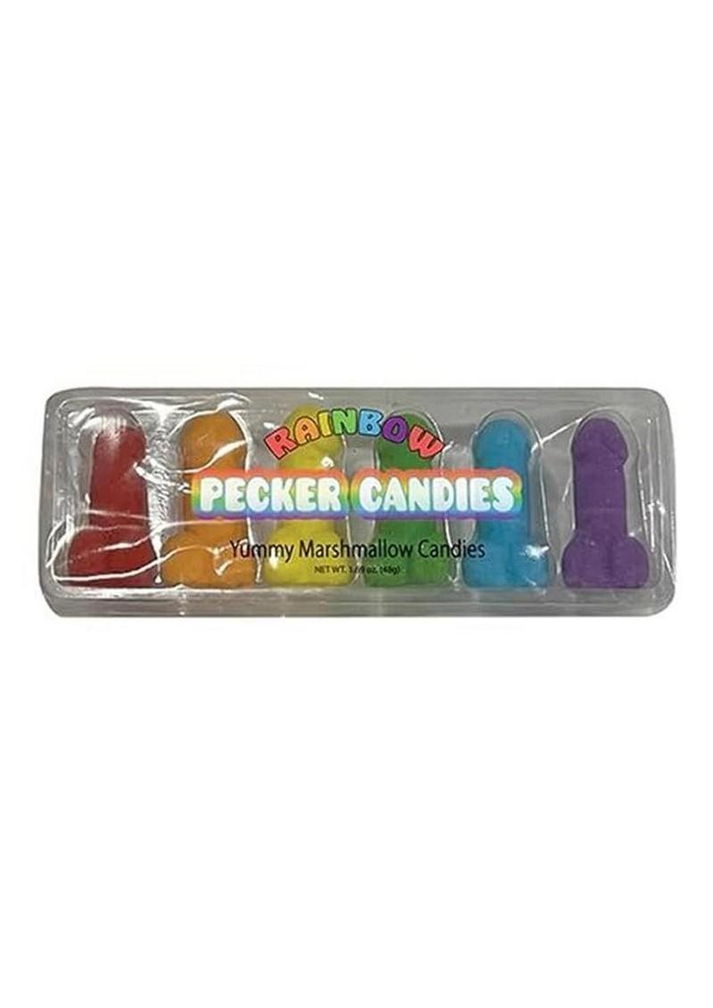 Rainbow Pecker Marshmallow Candies (6 Per Pack) - Assorted Flavors