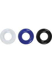 Renegade Stamina Rings Cock Rings - Assorted Colors - Set Of 3