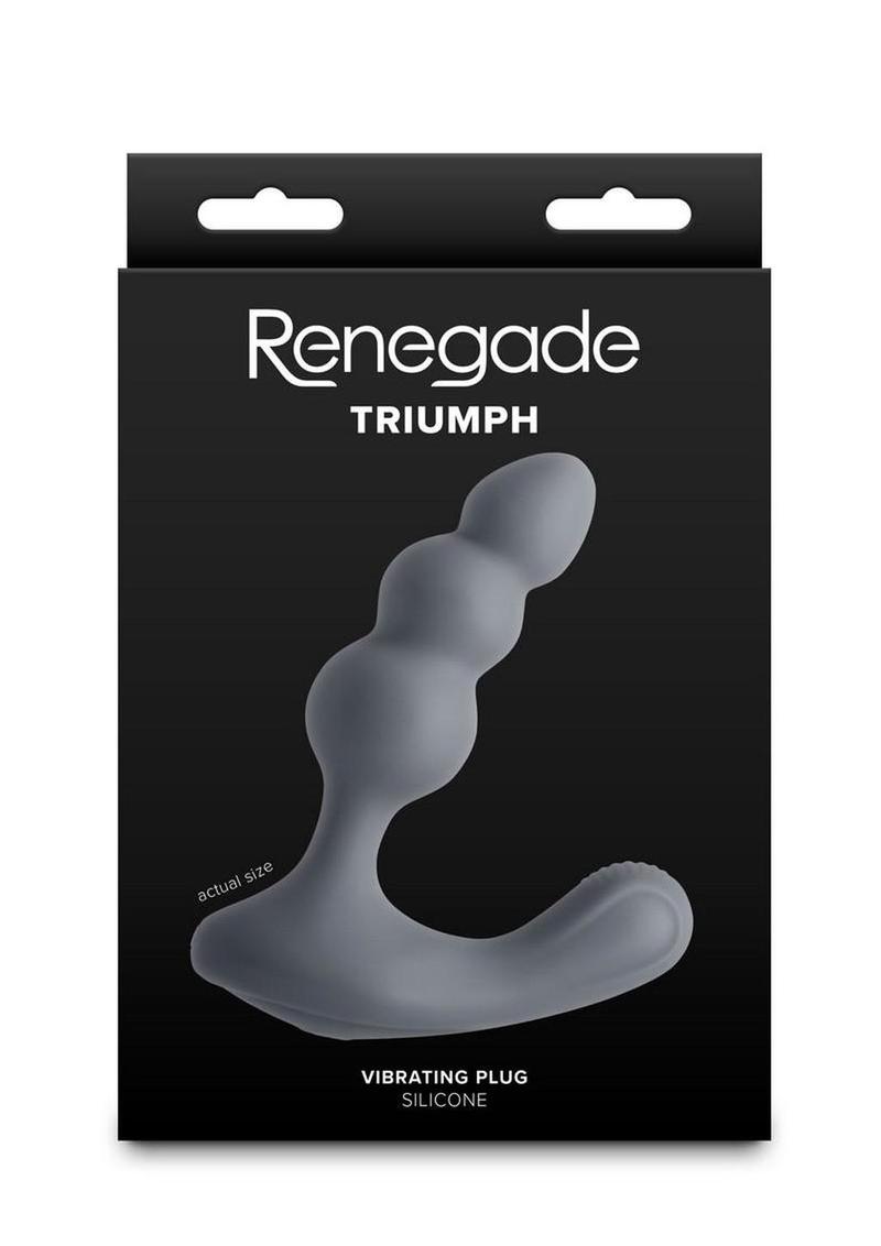 Renegade Triumph Rechargeable Silicone Vibrating Prostate Massager - Grey