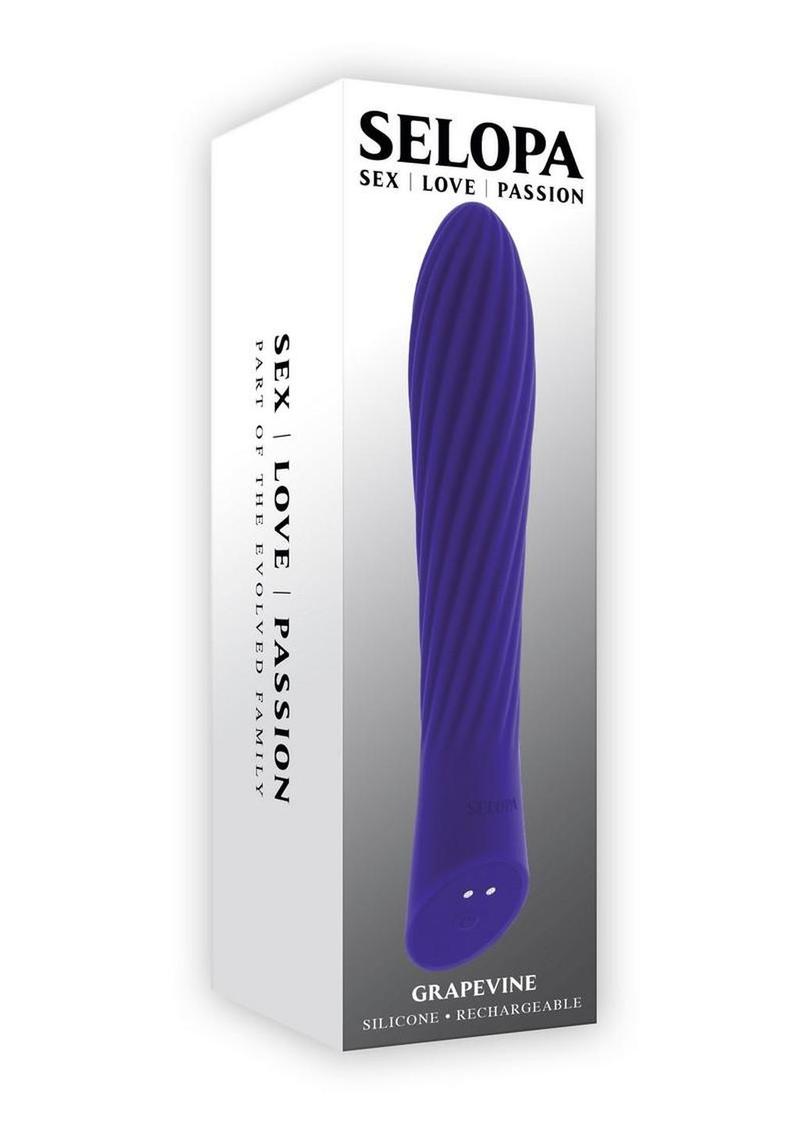 Selopa Grapevine Rechargeable Silicone Vibrator - Purple