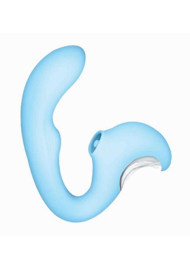 Sky Nimbus G-Spot Finder Rechargeable Silicone Vibrator - Blue