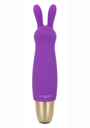 Slay #Buzzme Rechargeable Silicone Rabbit Ears Bullet Vibrator - Purple