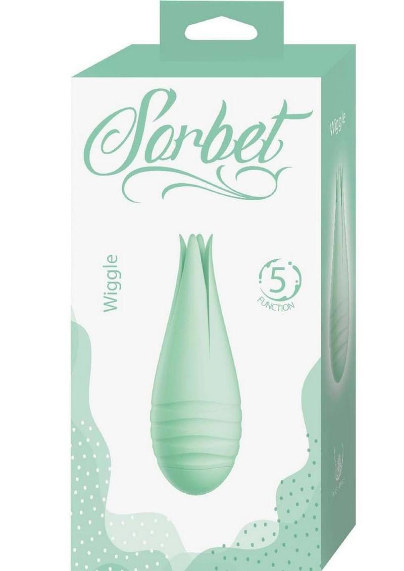 Sorbet Wiggle Rechargeable Silicone Bullet Vibrator - Mint Green