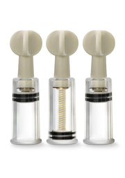 Temptasia Clit and Nipple Twist Suckers - Clear - Set Of 3