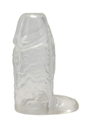 Titanmen Cock Sleeve with Ball Strap - Clear - 4.5in