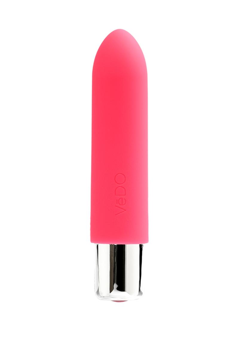 Vedo Bam Mini Rechargeable Silicone Bullet Vibrator - Foxy - Pink
