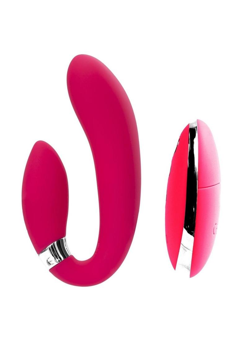 Vedo Jeni C-Shaped Rechargeable Silicone Dual Motor Vibe with Remote Control