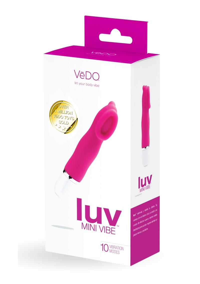 Vedo Luv Silicone Mini Vibrator - Hot In Bed - Pink