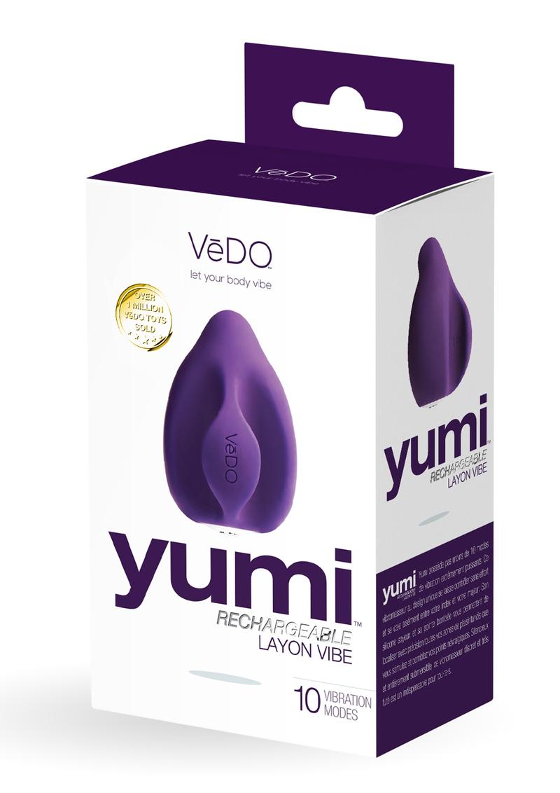Vedo Yumi Rechargeable Silicone Layon Finger Vibrator - Deep Purple/Purple