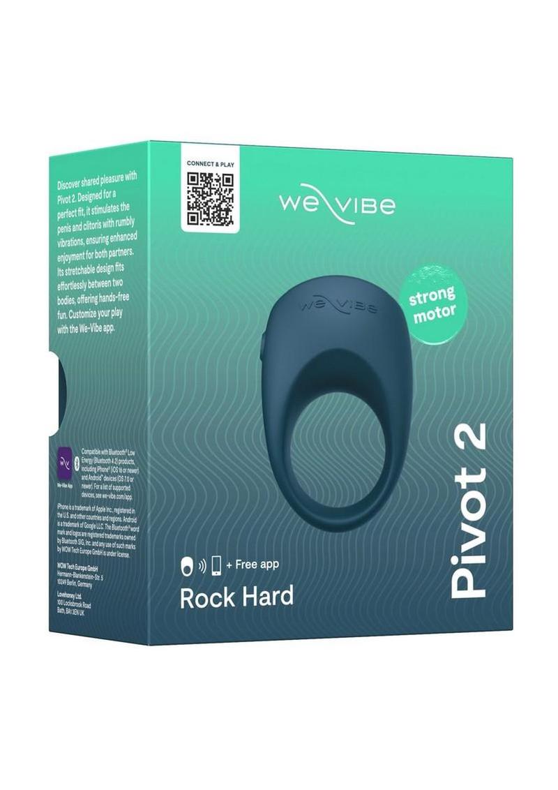We-Vibe Pivot 2 Rechargeable Silicone Vibrating Cock Ring - Slate