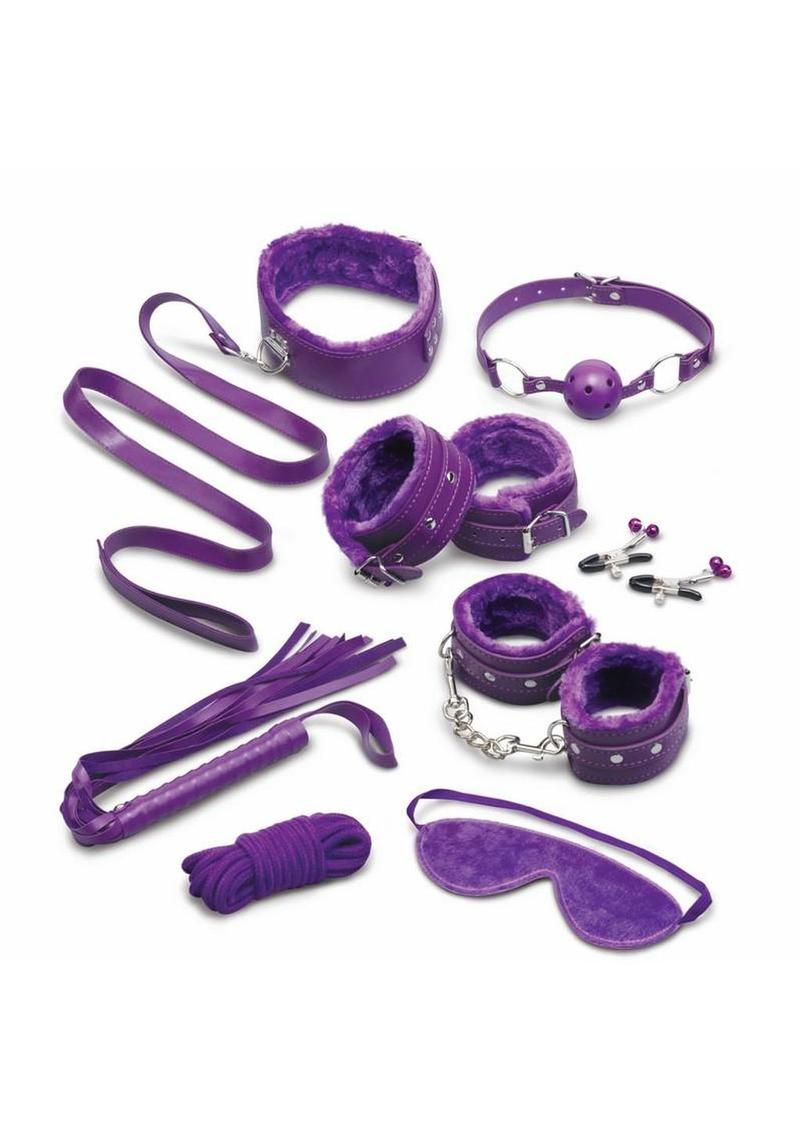 WhipSmart Fuzzy Collection Bondage Kit - Purple