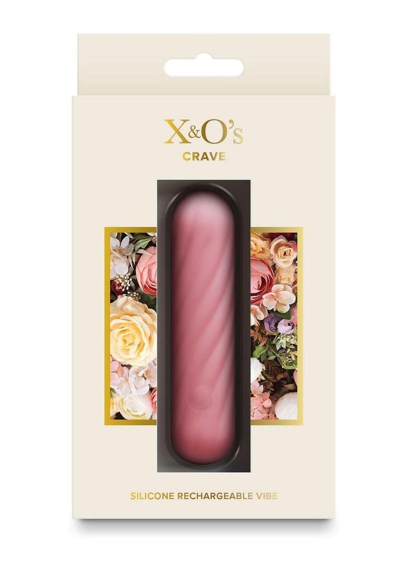 X and O's Crave Rechargeable Silicone Compact Vibrator - Pink