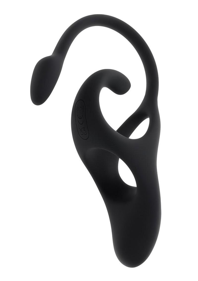 Zero Tolerance All The Bases Rechargeable Silicone Couples Ring and Plug with Remote - Black