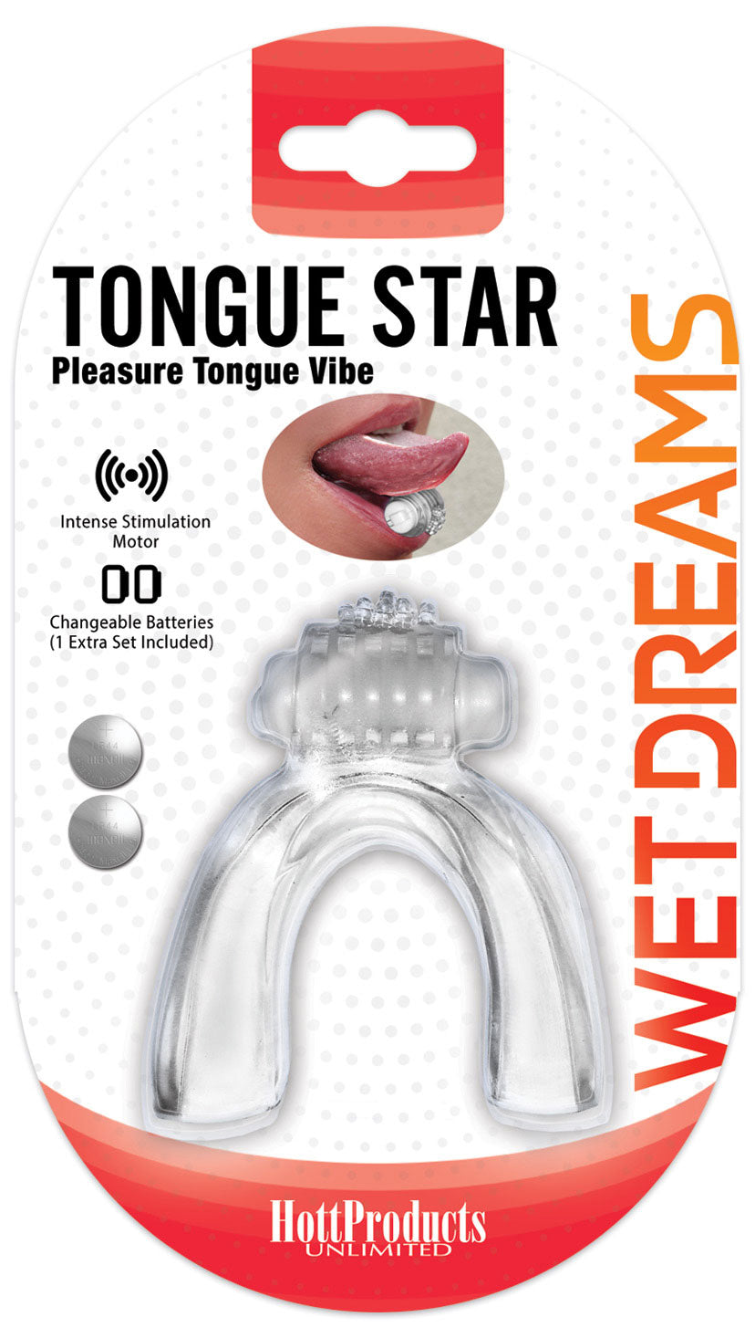 Wet Dreams Tongue Star - Clear HTP3443