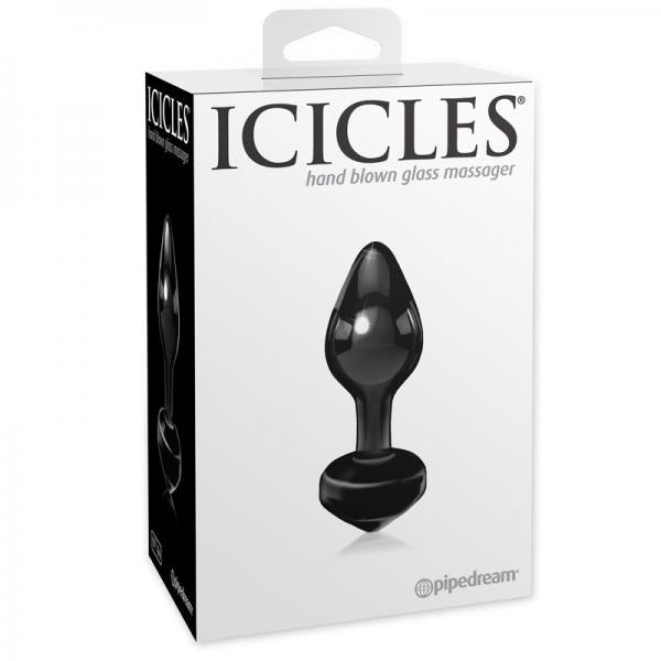 Icicles No. 44 Black Glass Butt Plug