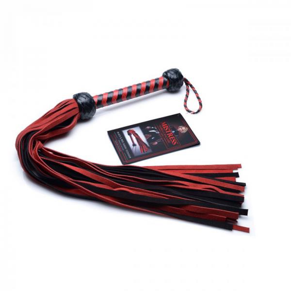 Black And Red Suede Flogger