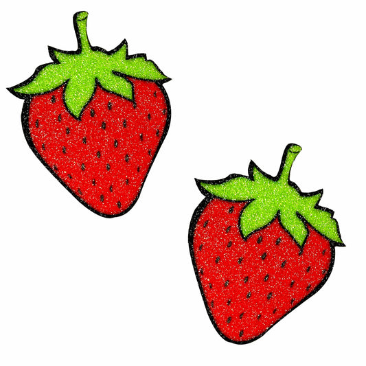 Juicy Strawberry Glitter Nipple Cover Pasties NN-FRU-STB-NS