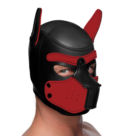 Spike Neoprene Puppy Hood - Red MS-AG292-RED